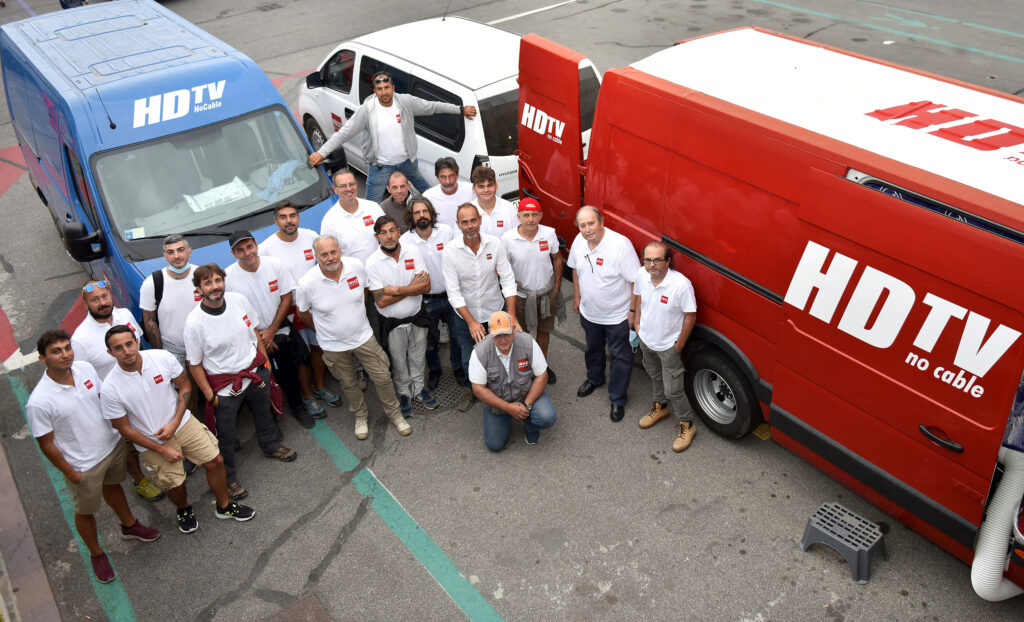 Foto del team di Ibuz Group, specialisti in regie mobili e produzione di eventi live